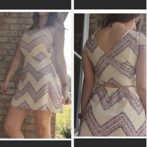 Unique Cutout Back Floral Dress